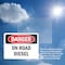 Signmission On Road Diesel Danger Sign, Vinyl Decal, 10in W x 7in L, 2PK OS-2PACK-DS-D-710-L-1126 - alternate 7